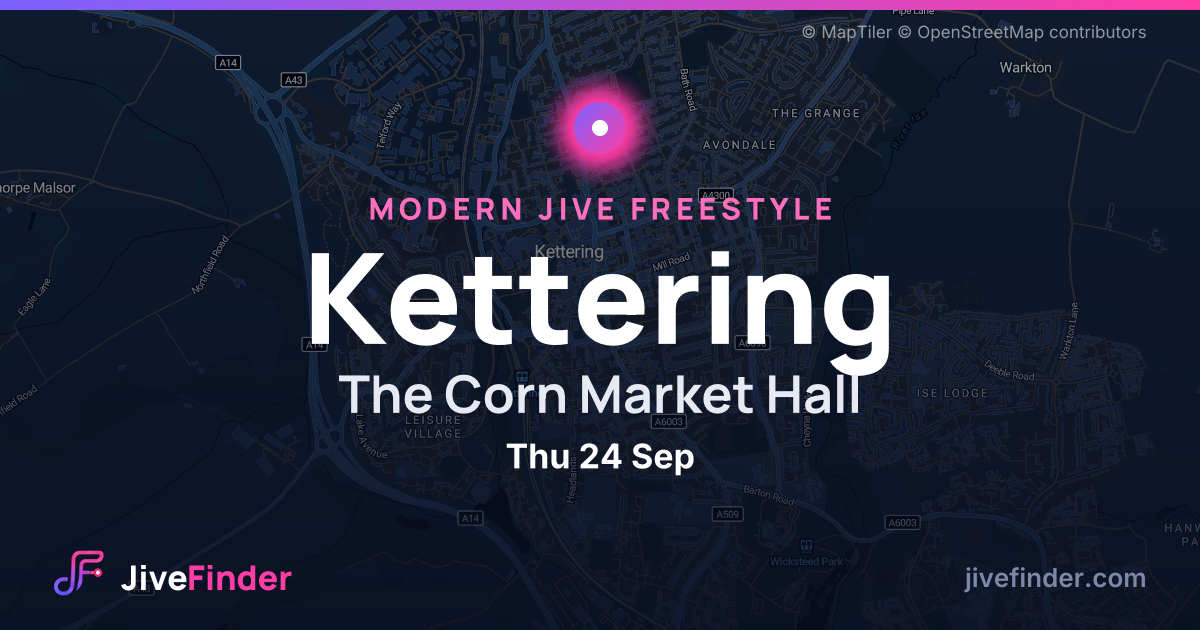 Modern Jive freestyle at The Corn Market Hall, Kettering — Thu 24 Sep