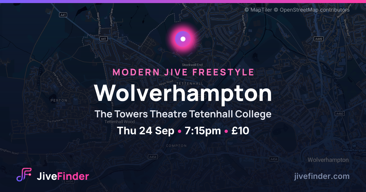 Modern Jive freestyle at The Towers Theatre Tetenhall College, Wolverhampton — Thu 24 Sep, 7:15pm, £10