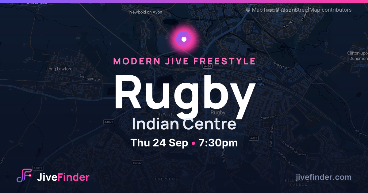 Modern Jive freestyle at Indian Centre, Rugby — Thu 24 Sep, 7:30pm