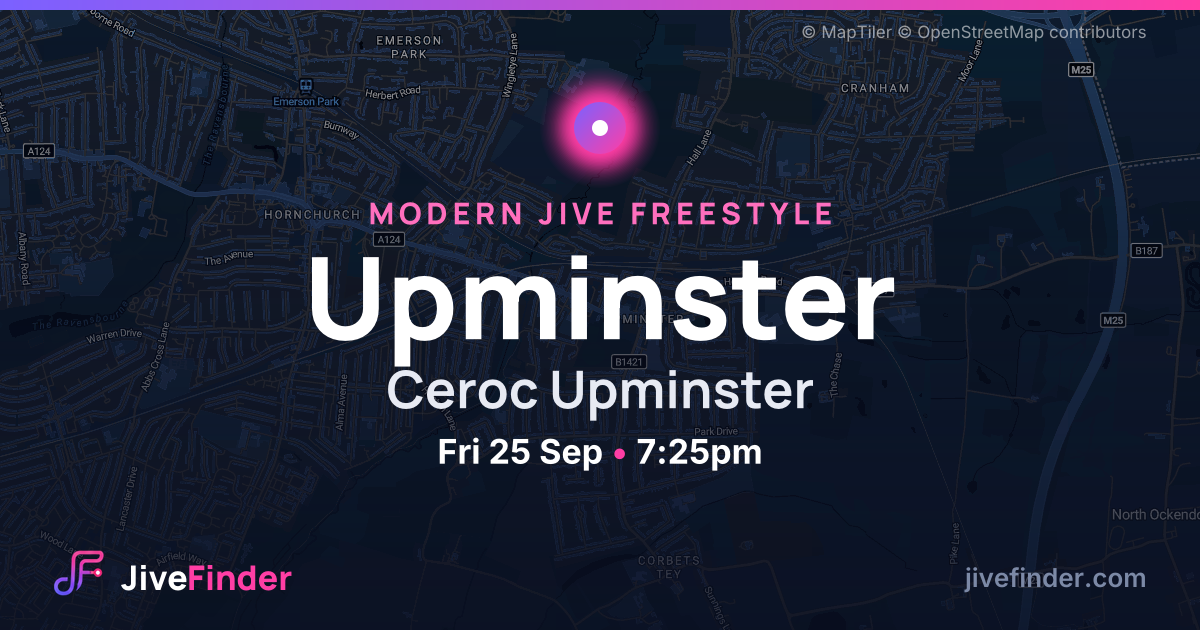 Modern Jive freestyle at Ceroc Upminster, Upminster — Fri 25 Sep, 7:25pm