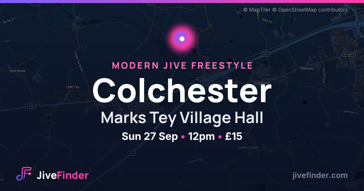 Modern Jive freestyle at Marks Tey Village Hall, Colchester — Sun 27 Sep, 12pm, £15