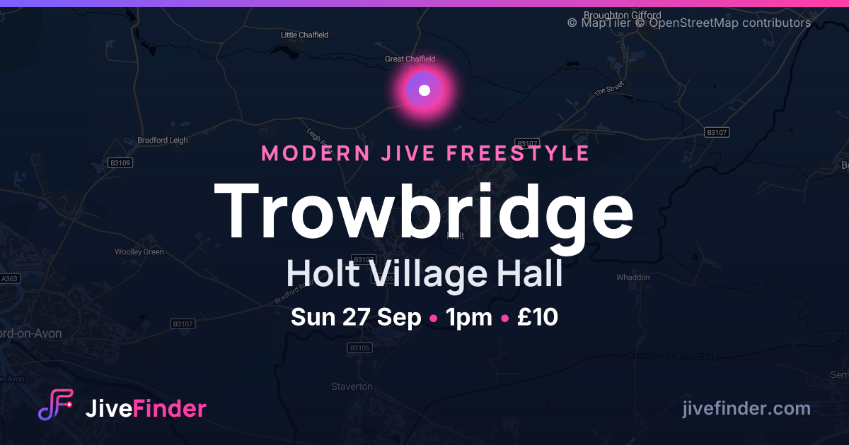 Modern Jive freestyle at Holt Village Hall, Trowbridge — Sun 27 Sep, 1pm, £10