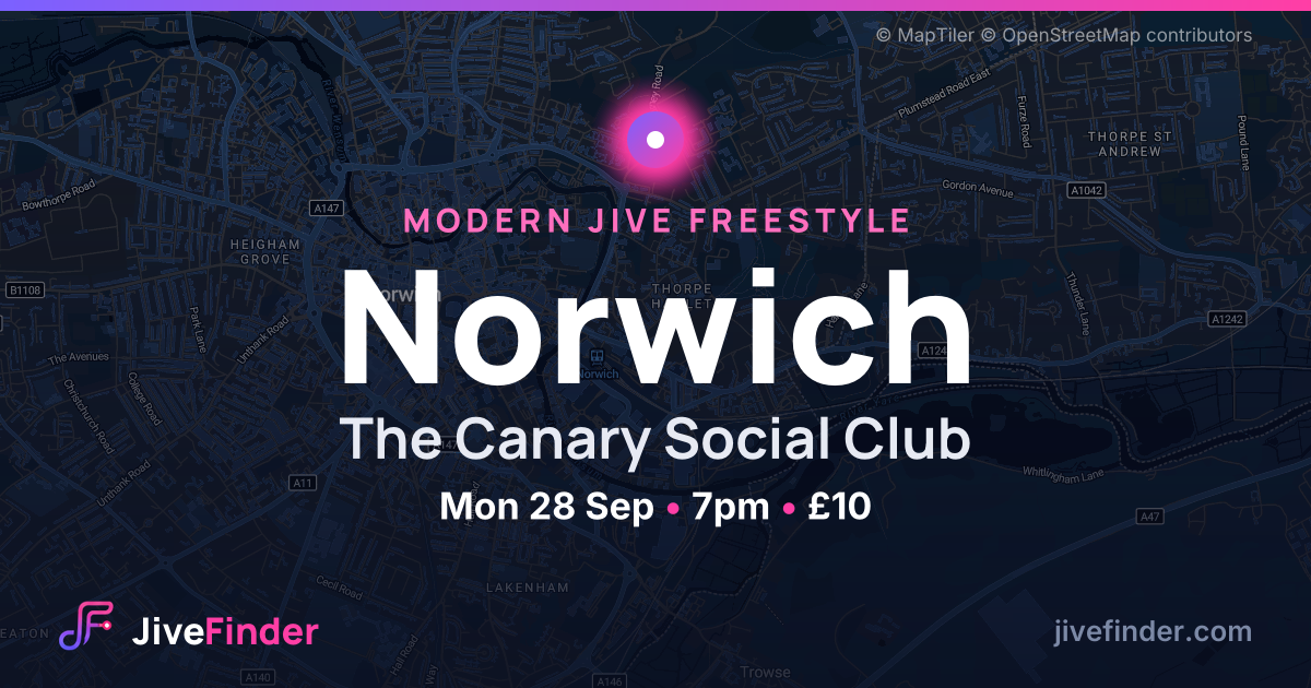 Modern Jive freestyle at The Canary Social Club, Norwich — Mon 28 Sep, 7pm, £10