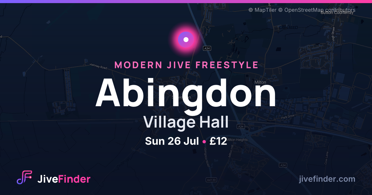 Modern Jive freestyle at Village Hall, Abingdon — Sun 26 Jul, £12