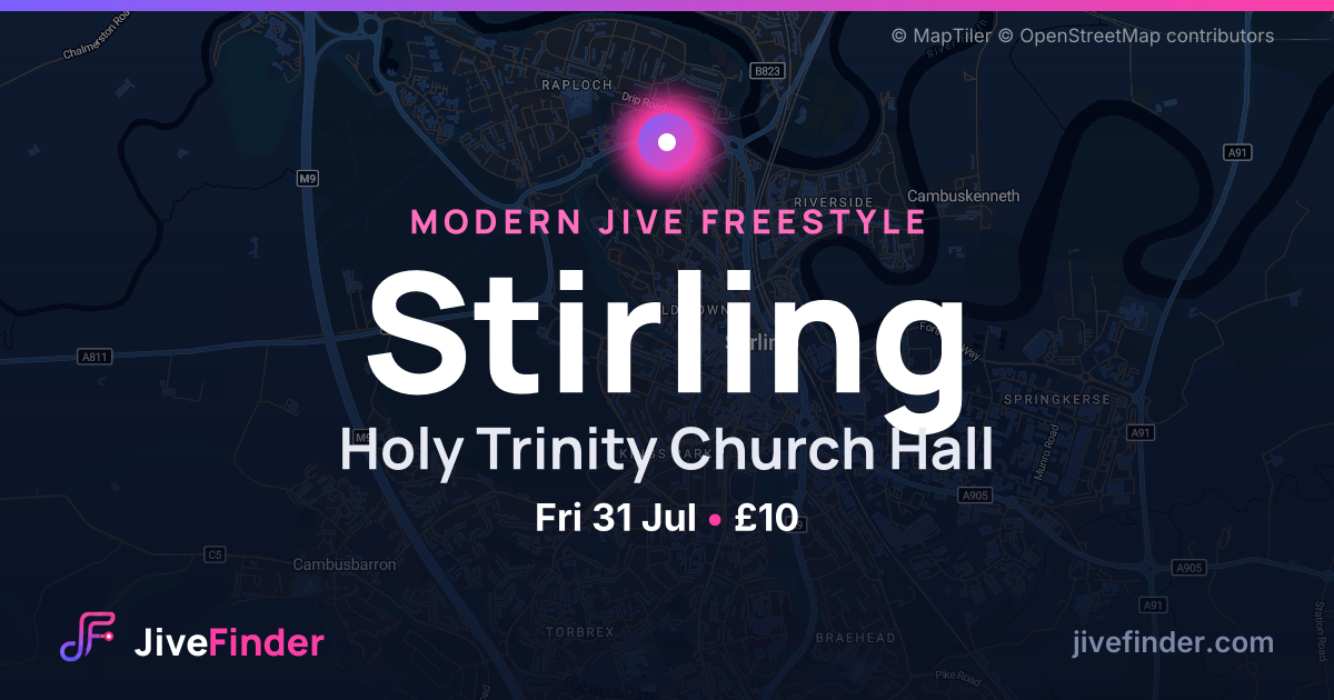 Modern Jive freestyle at Holy Trinity Church Hall, Stirling — Fri 31 Jul, £10