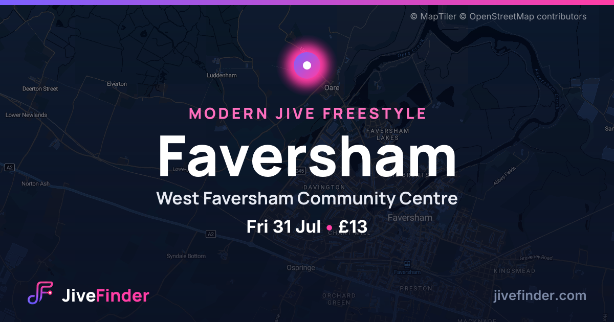 Modern Jive freestyle at West Faversham Community Centre, Faversham — Fri 31 Jul, £13