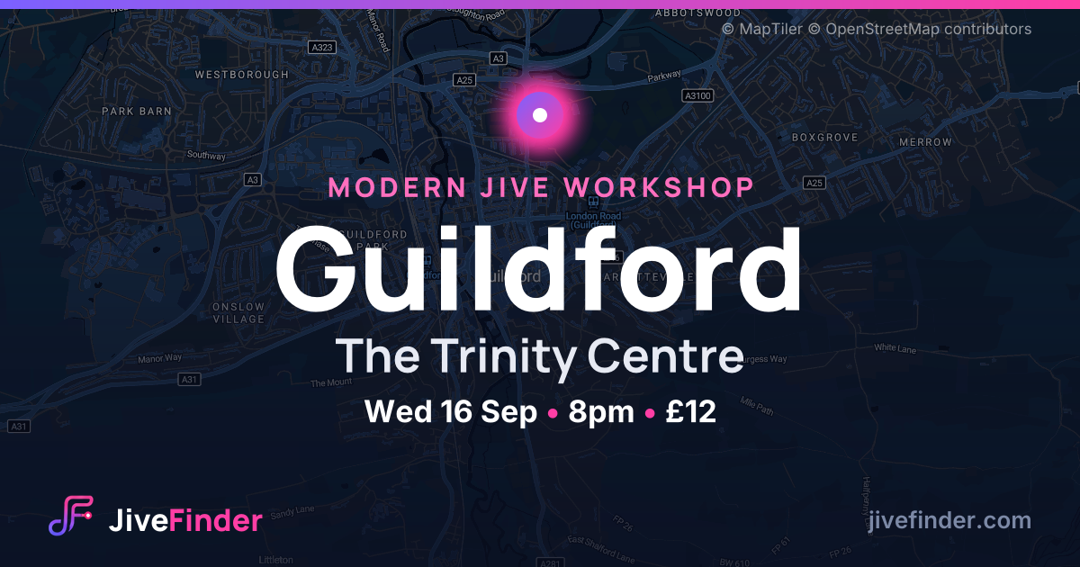 Modern Jive workshop at The Trinity Centre, Guildford — Wed 16 Sep, 8pm, £12