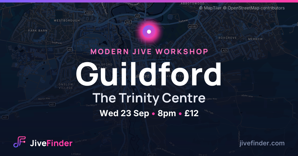 Modern Jive workshop at The Trinity Centre, Guildford — Wed 23 Sep, 8pm, £12
