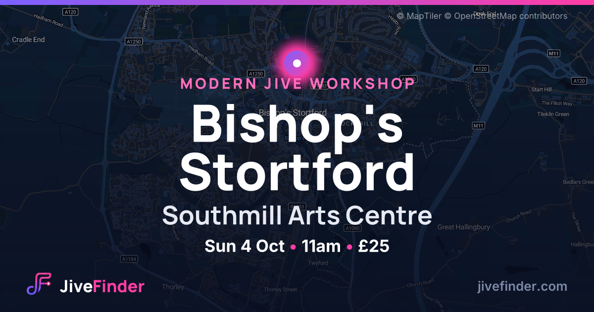 Modern Jive workshop at Southmill Arts Centre, Bishop's Stortford — Sun 4 Oct, 11am, £25