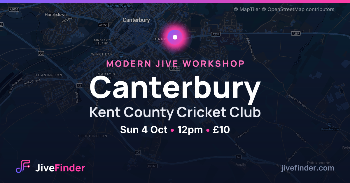 Modern Jive workshop at Kent County Cricket Club, Canterbury — Sun 4 Oct, 12pm, £10