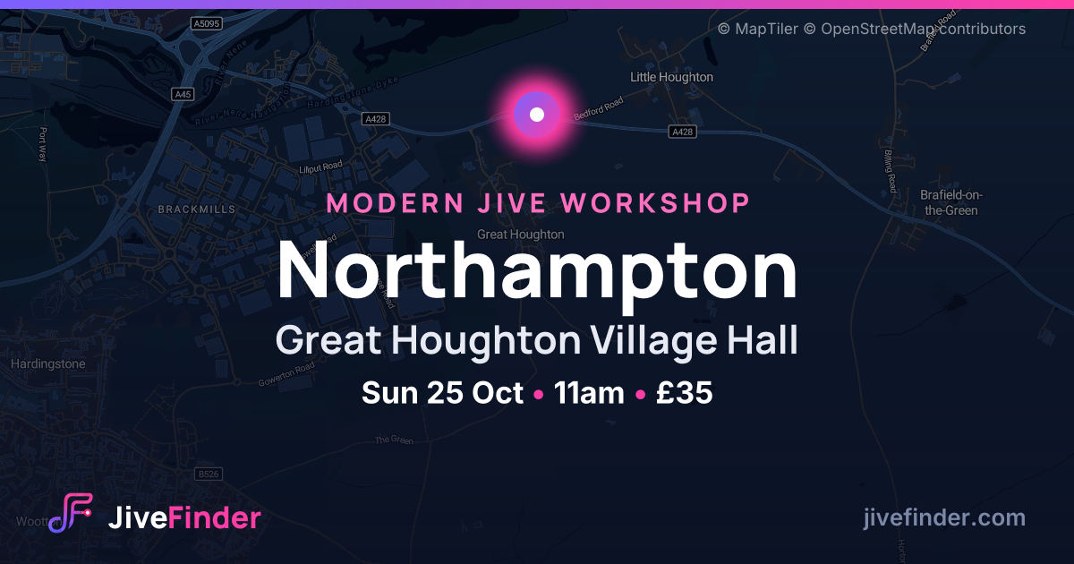 Modern Jive workshop at Great Houghton Village Hall, Northampton — Sun 25 Oct, 11am, £35