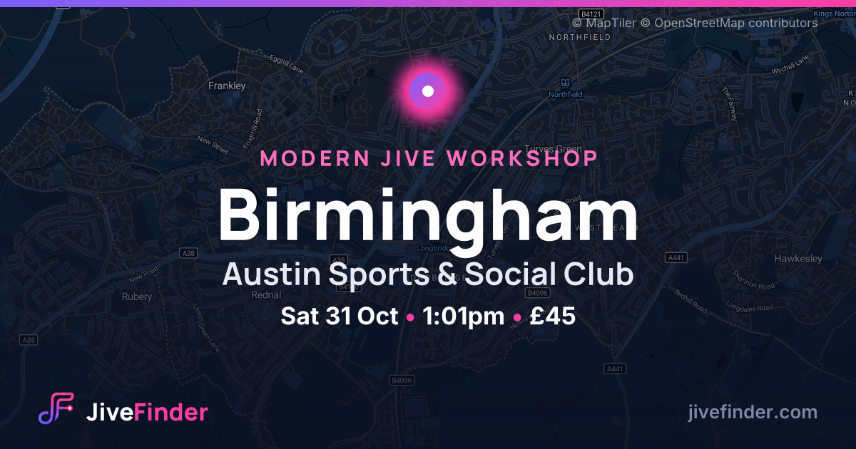 Modern Jive workshop at Austin Sports & Social Club, Birmingham — Sat 31 Oct, 1:01pm, £45