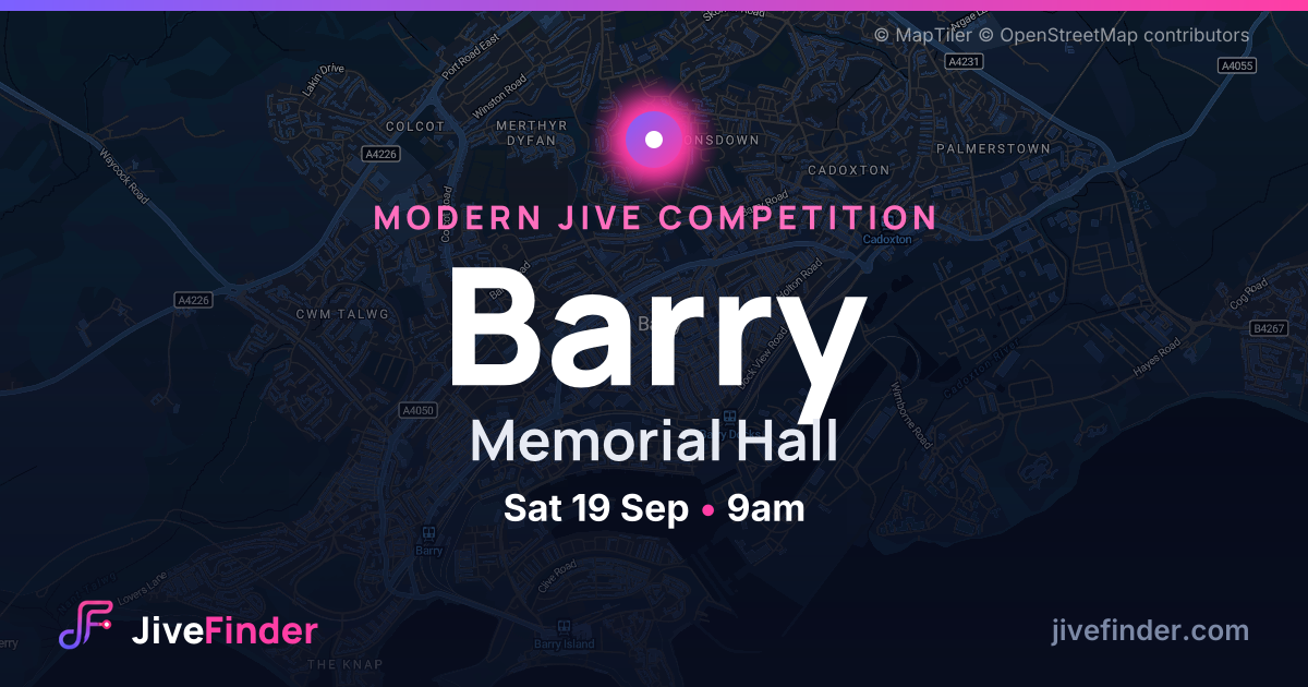 Modern Jive competition at Memorial Hall, Barry — Sat 19 Sep, 9am