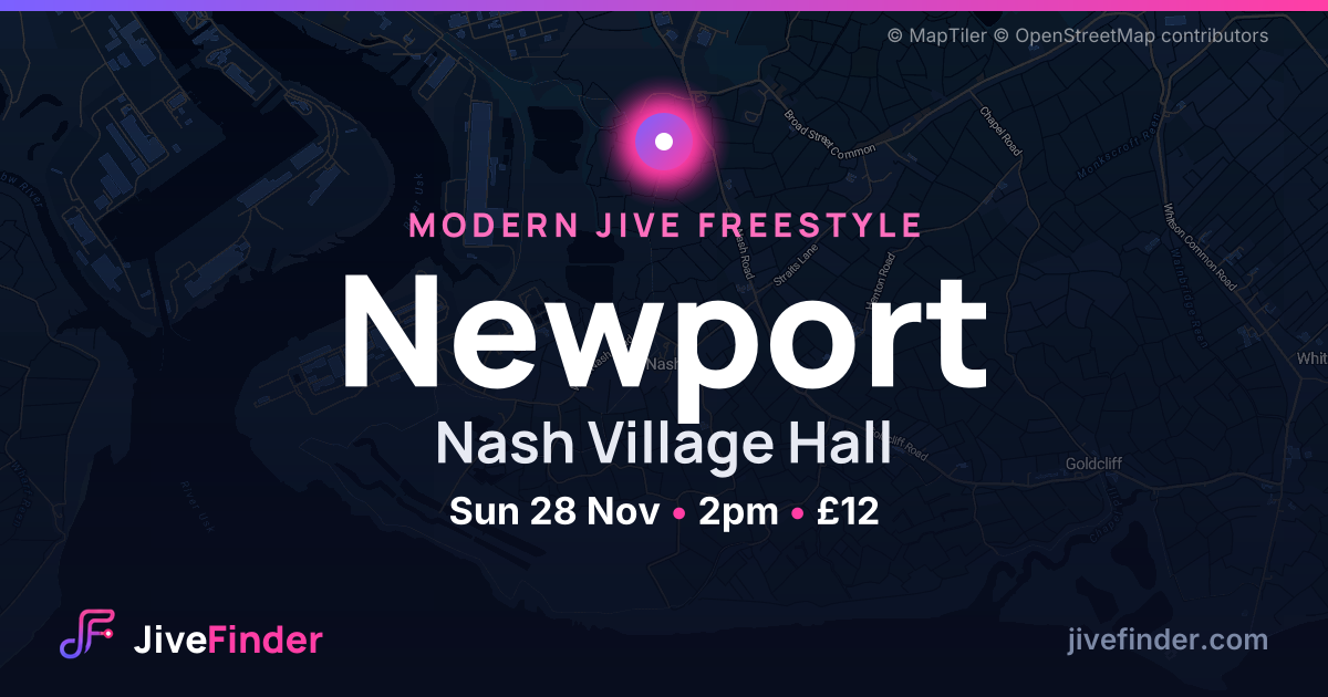 Modern Jive freestyle at Nash Village Hall, Newport — Sun 28 Nov, 2pm, £12