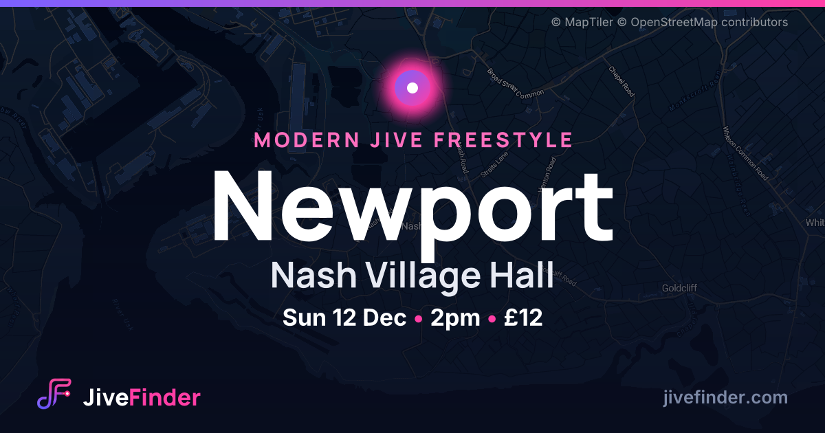 Modern Jive freestyle at Nash Village Hall, Newport — Sun 12 Dec, 2pm, £12