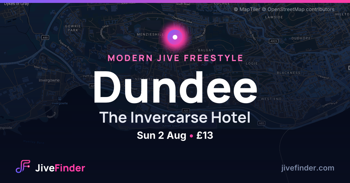 Modern Jive freestyle at The Invercarse Hotel, Dundee — Sun 2 Aug, £13