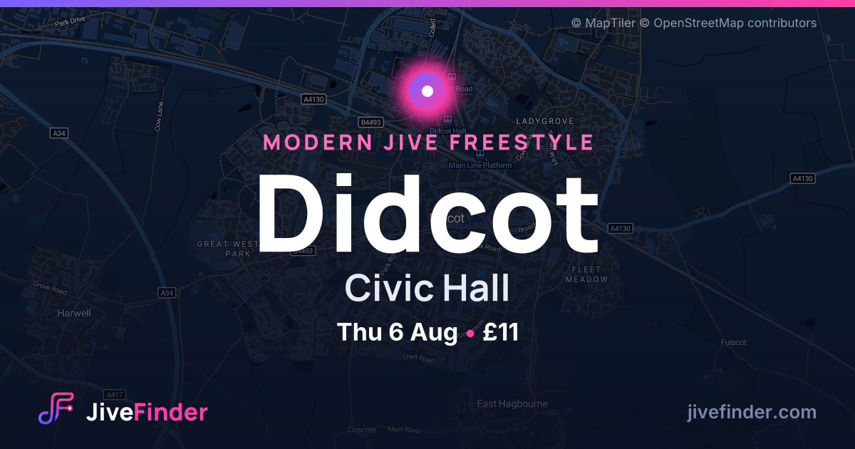 Modern Jive freestyle at Civic Hall, Didcot — Thu 6 Aug, £11