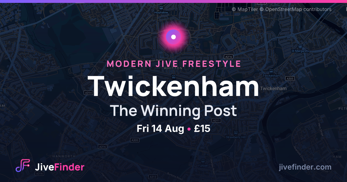 Modern Jive freestyle at The Winning Post, Twickenham — Fri 14 Aug, £15