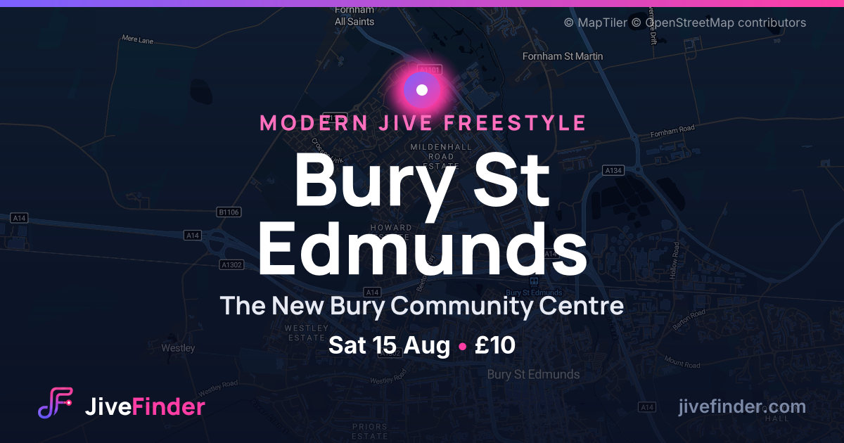 Modern Jive freestyle at The New Bury Community Centre, Bury St Edmunds — Sat 15 Aug, £10