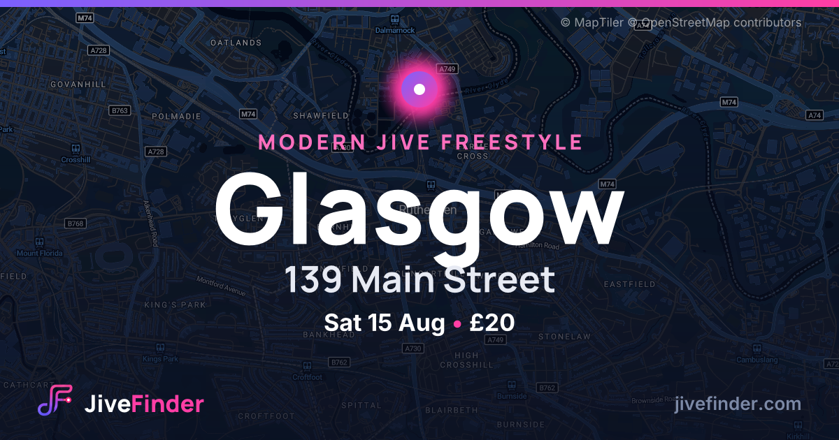 Modern Jive freestyle at 139 Main Street, Glasgow — Sat 15 Aug, £20