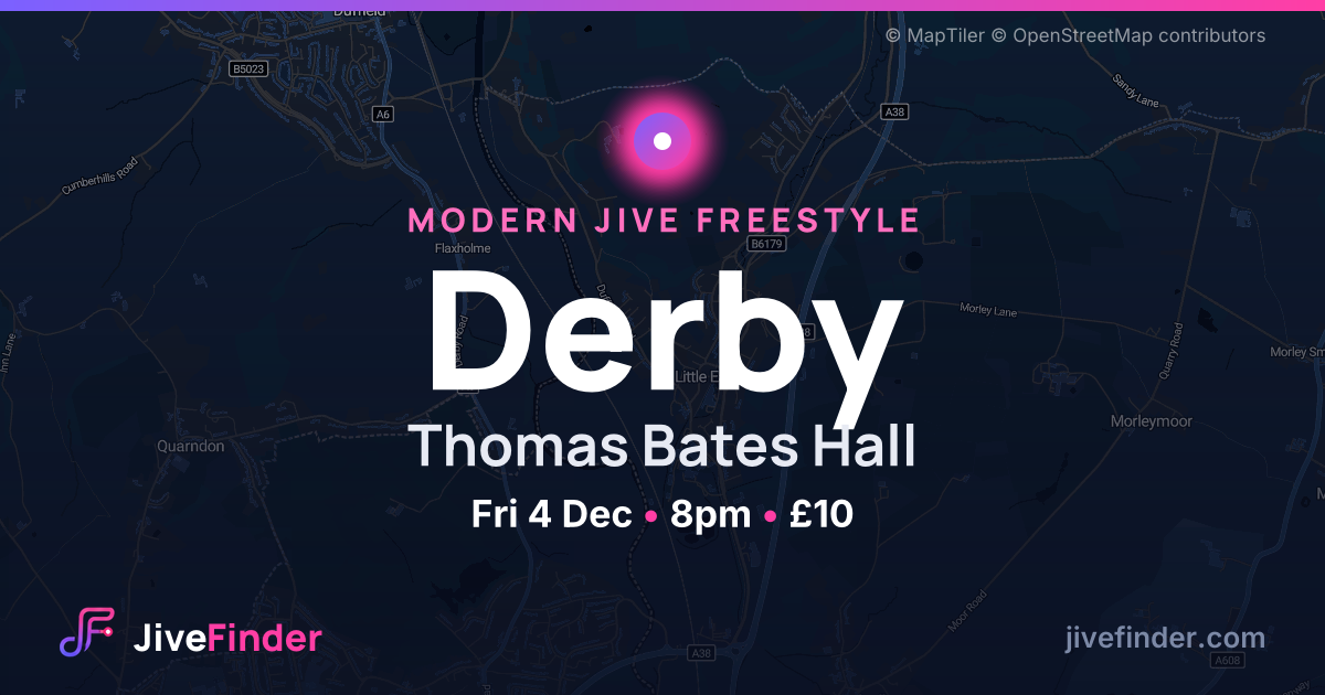 Modern Jive freestyle at Thomas Bates Hall, Derby — Fri 4 Dec, 8pm, £10