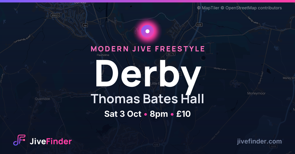 Modern Jive freestyle at Thomas Bates Hall, Derby — Sat 3 Oct, 8pm, £10