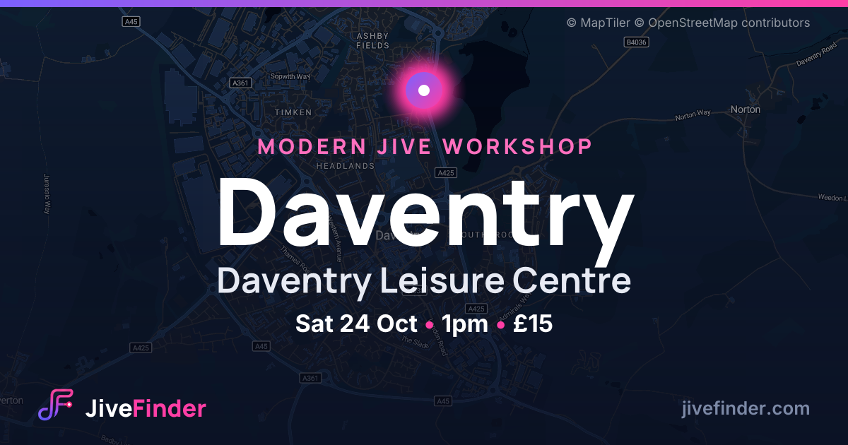Modern Jive workshop at Daventry Leisure Centre, Daventry — Sat 24 Oct, 1pm, £15