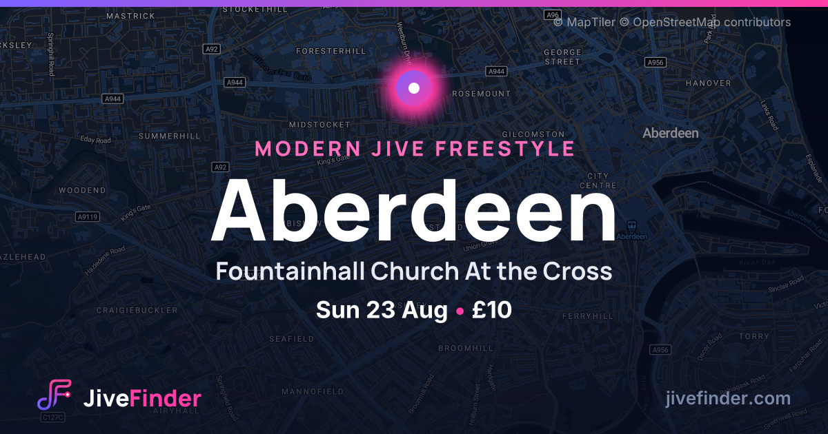 Modern Jive freestyle at Fountainhall Church At the Cross, Aberdeen — Sun 23 Aug, £10