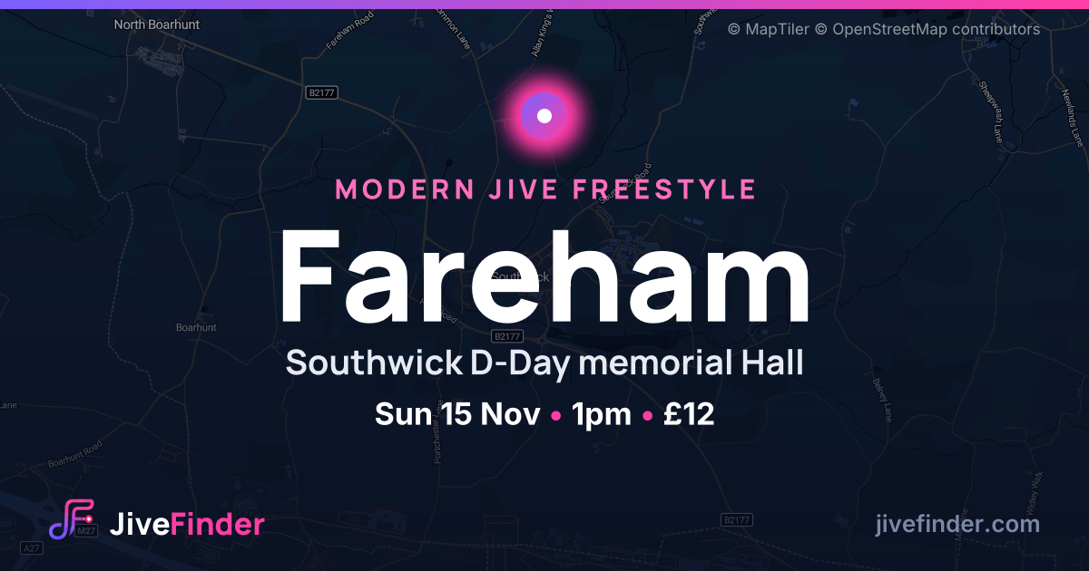 Modern Jive freestyle at Southwick D-Day memorial Hall, Fareham — Sun 15 Nov, 1pm, £12