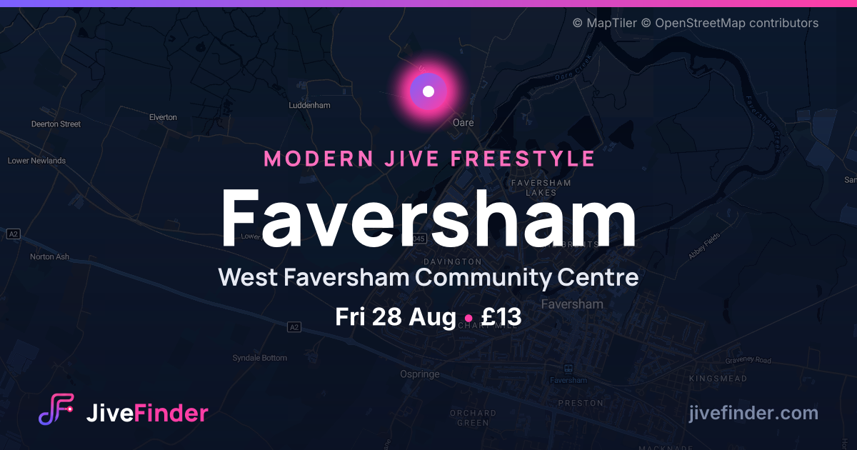 Modern Jive freestyle at West Faversham Community Centre, Faversham — Fri 28 Aug, £13