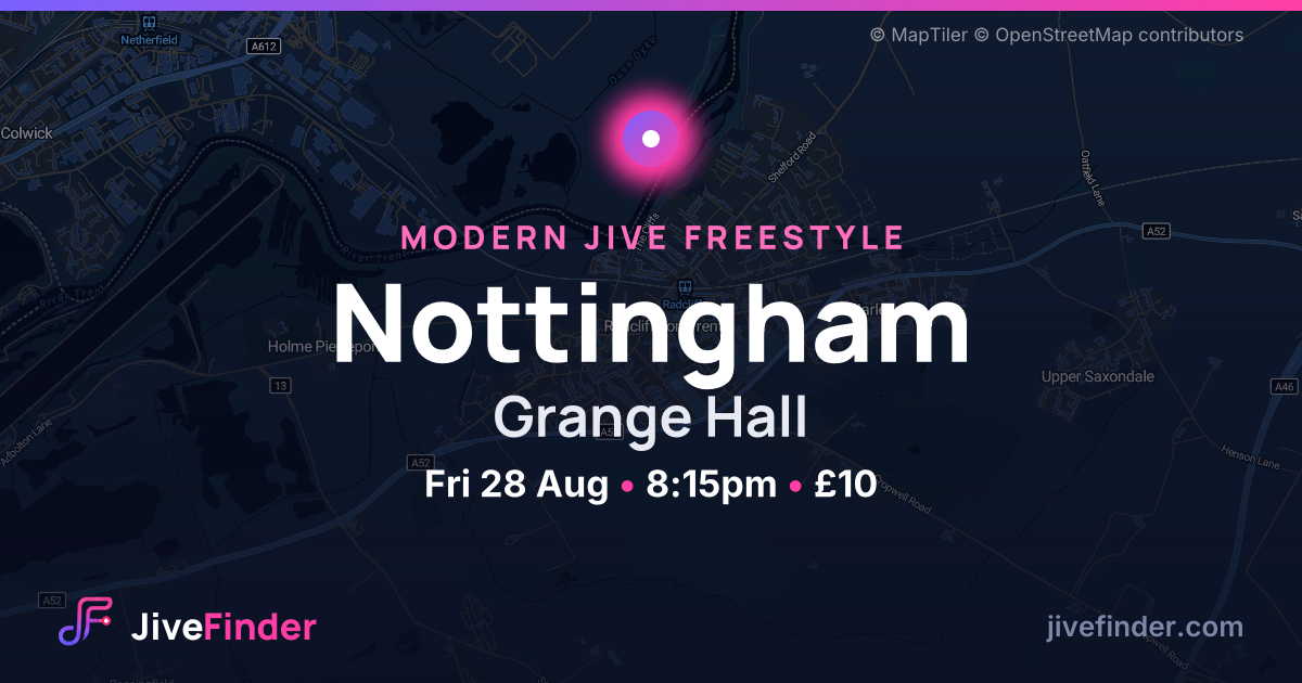Modern Jive freestyle at Grange Hall, Nottingham — Fri 28 Aug, 8:15pm, £10
