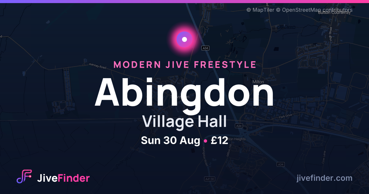 Modern Jive freestyle at Village Hall, Abingdon — Sun 30 Aug, £12