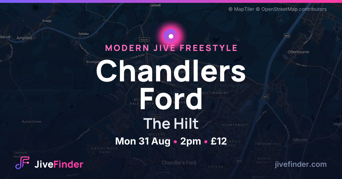 Modern Jive freestyle at The Hilt, Chandlers Ford — Mon 31 Aug, 2pm, £12