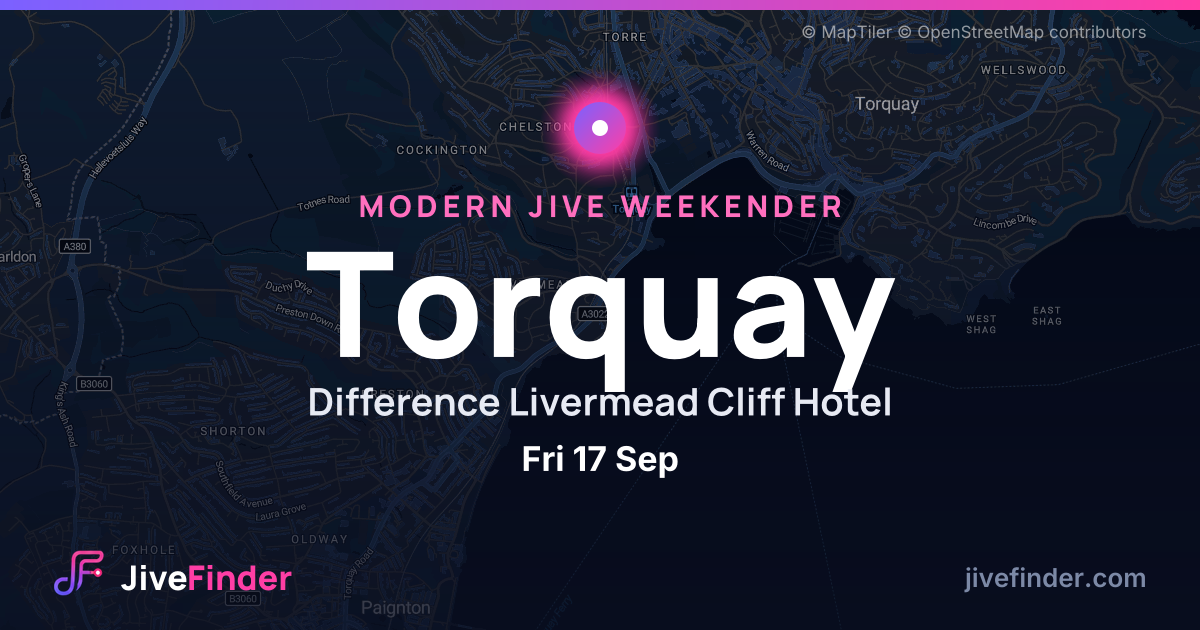 Modern Jive weekender at Difference Livermead Cliff Hotel, Torquay — Fri 17 Sep
