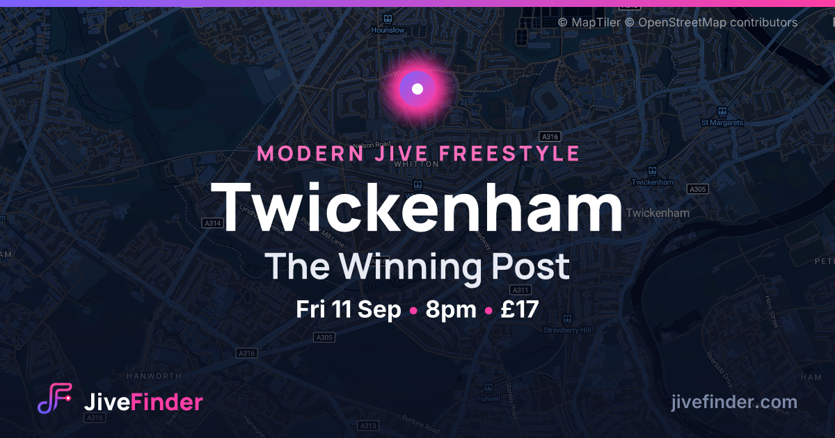 Modern Jive freestyle at The Winning Post, Twickenham — Fri 11 Sep, 8pm, £17