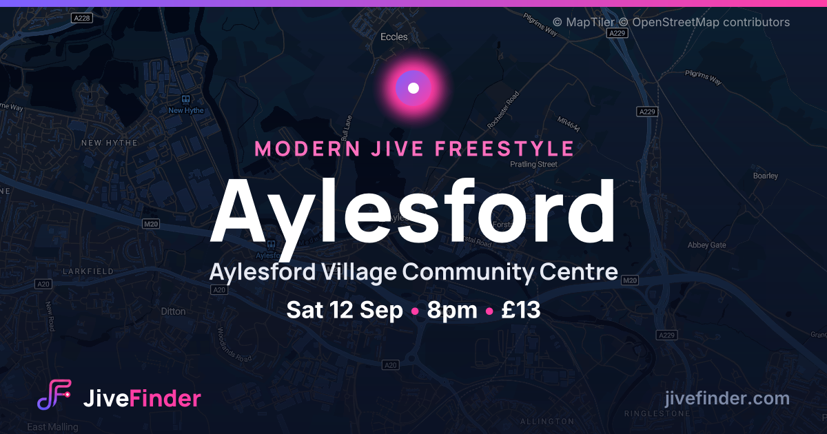 Modern Jive freestyle at Aylesford Village Community Centre, Aylesford — Sat 12 Sep, 8pm, £13
