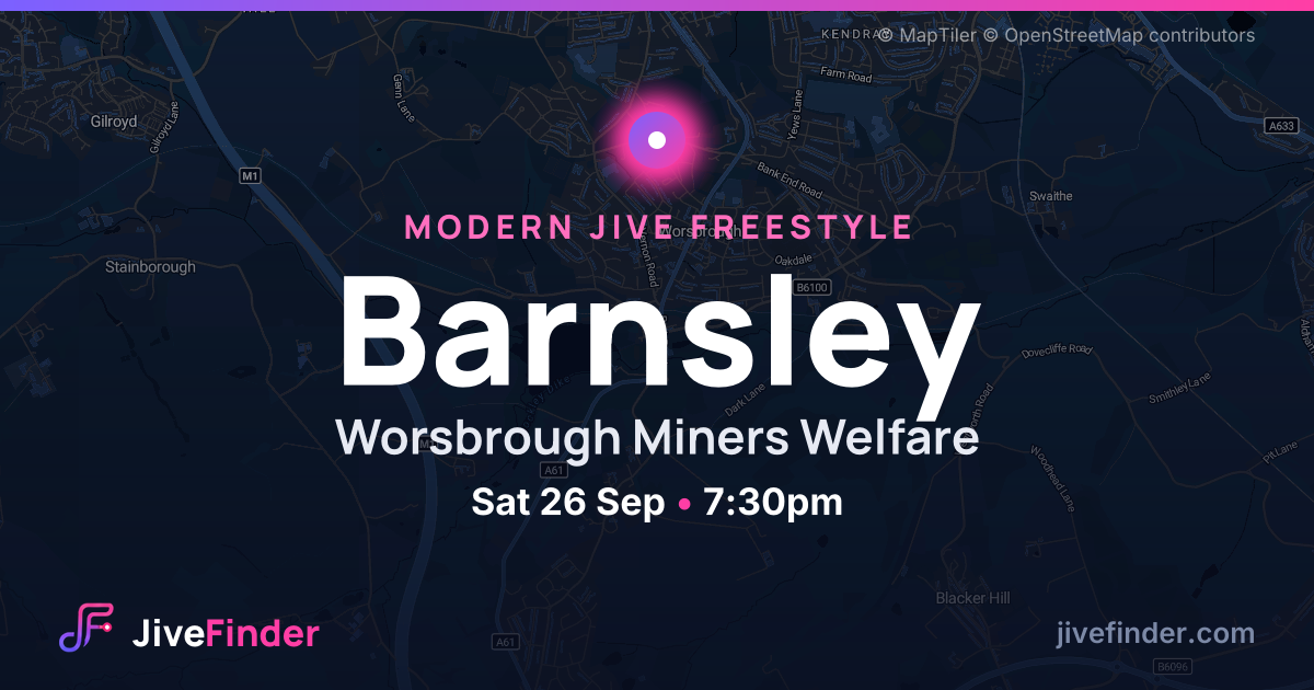Modern Jive freestyle at Worsbrough Miners Welfare, Barnsley — Sat 26 Sep, 7:30pm