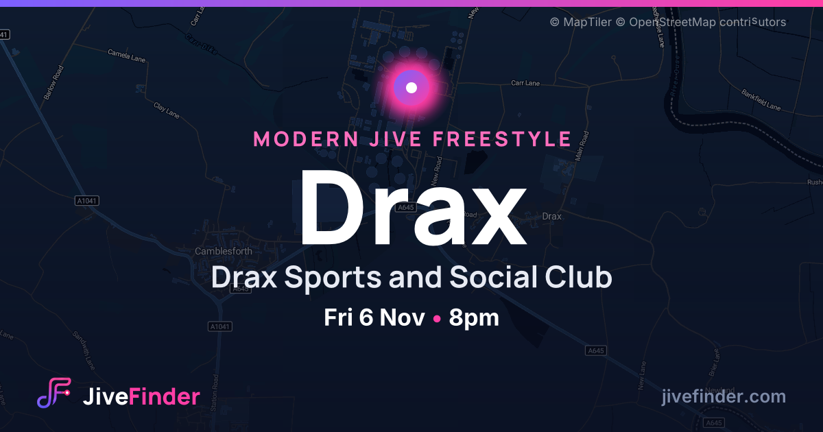 Modern Jive freestyle at Drax Sports and Social Club, Drax — Fri 6 Nov, 8pm