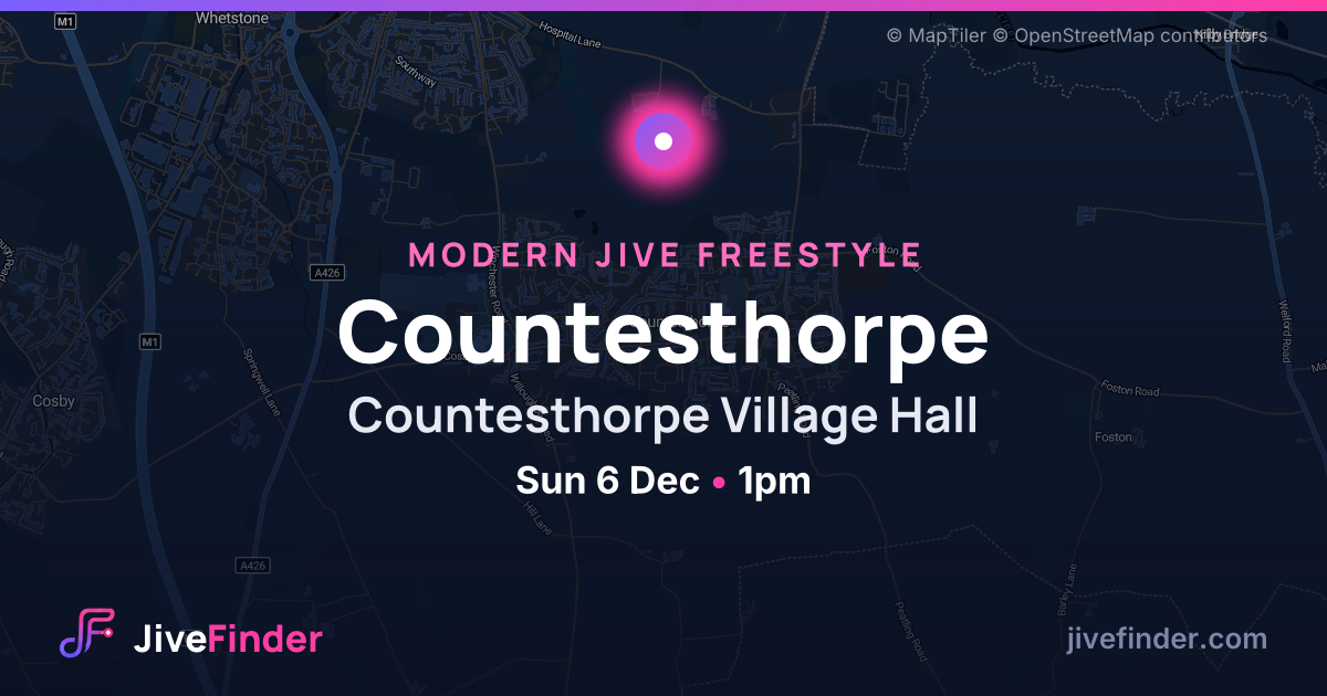 Modern Jive freestyle at Countesthorpe Village Hall, Countesthorpe — Sun 6 Dec, 1pm