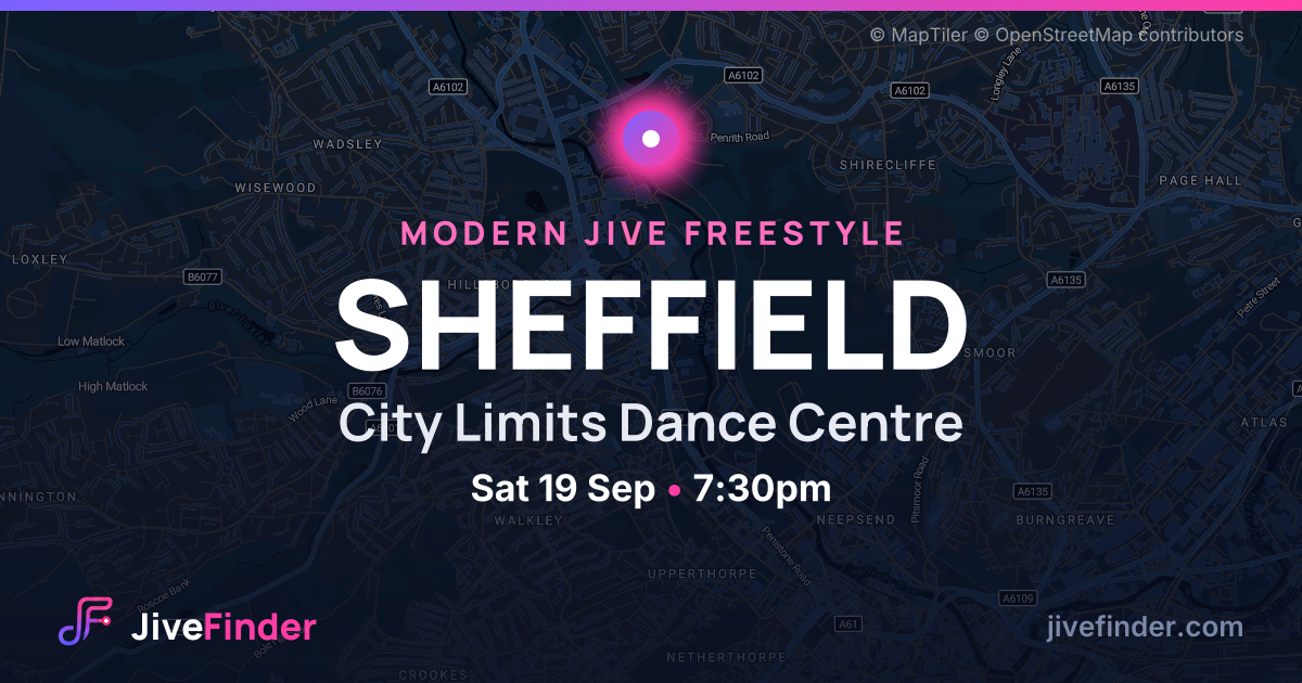 Modern Jive freestyle at City Limits Dance Centre, SHEFFIELD — Sat 19 Sep, 7:30pm