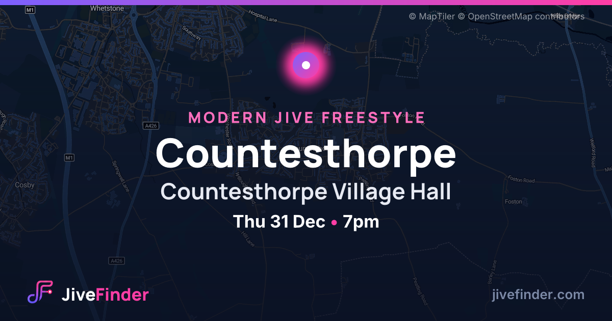 Modern Jive freestyle at Countesthorpe Village Hall, Countesthorpe — Thu 31 Dec, 7pm