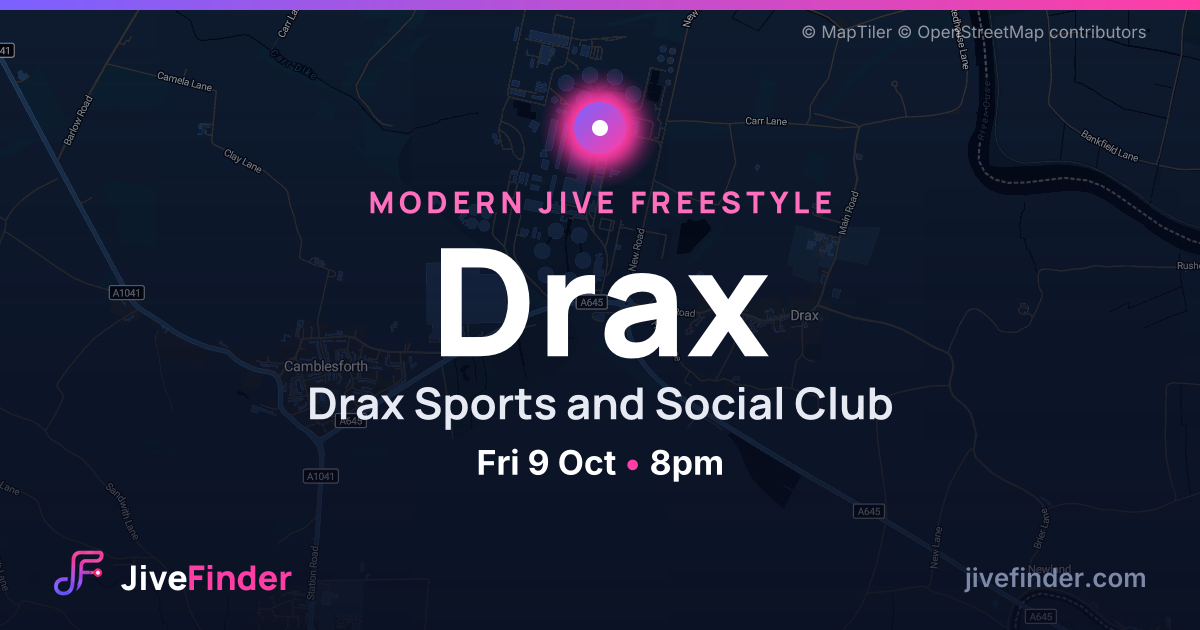 Modern Jive freestyle at Drax Sports and Social Club, Drax — Fri 9 Oct, 8pm