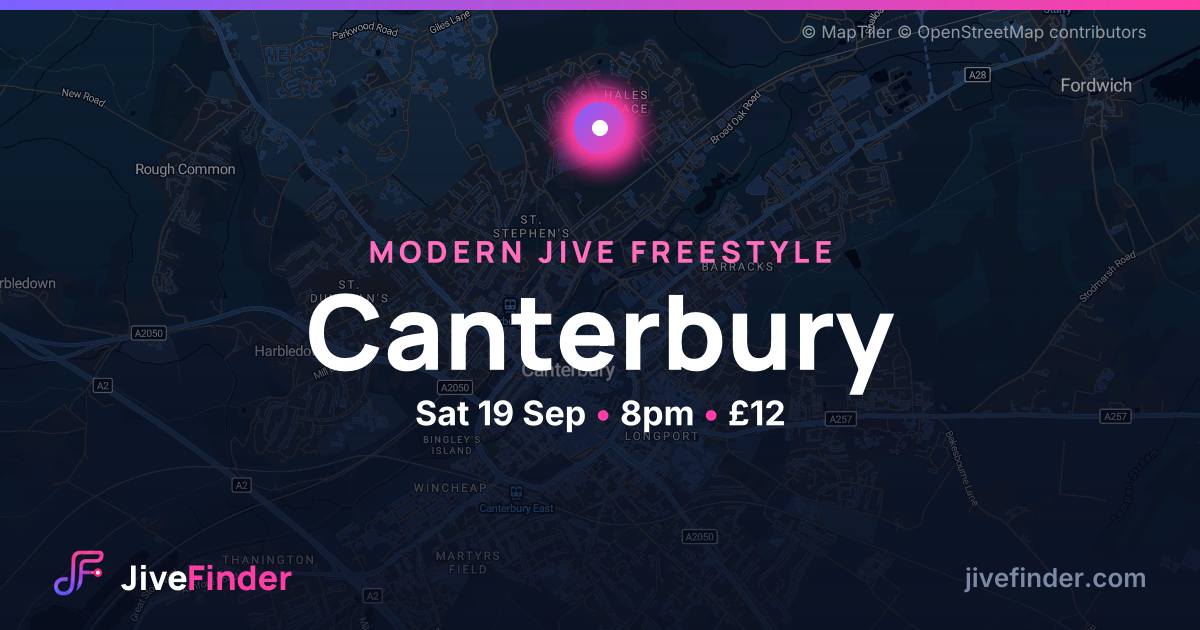 Modern Jive freestyle in Canterbury — Sat 19 Sep, 8pm, £12