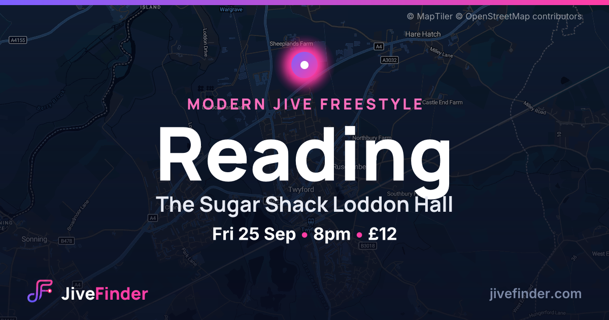 Modern Jive freestyle at The Sugar Shack Loddon Hall, Reading — Fri 25 Sep, 8pm, £12