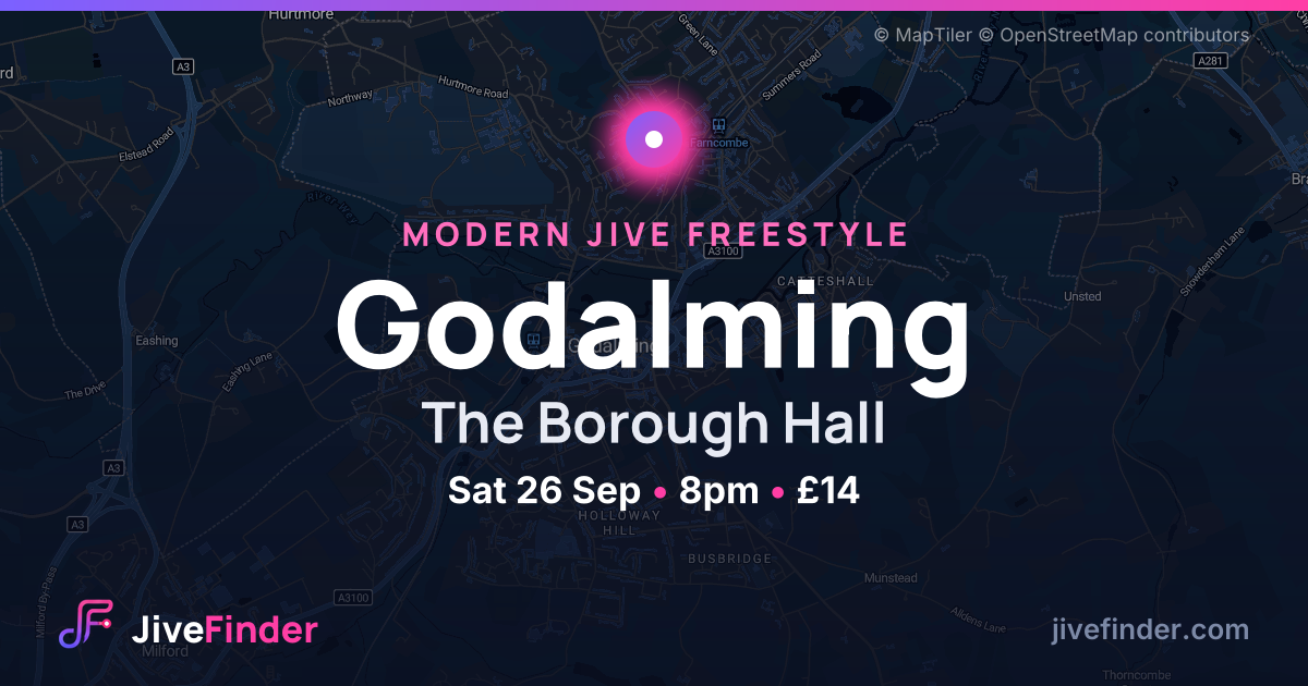 Modern Jive freestyle at The Borough Hall, Godalming — Sat 26 Sep, 8pm, £14