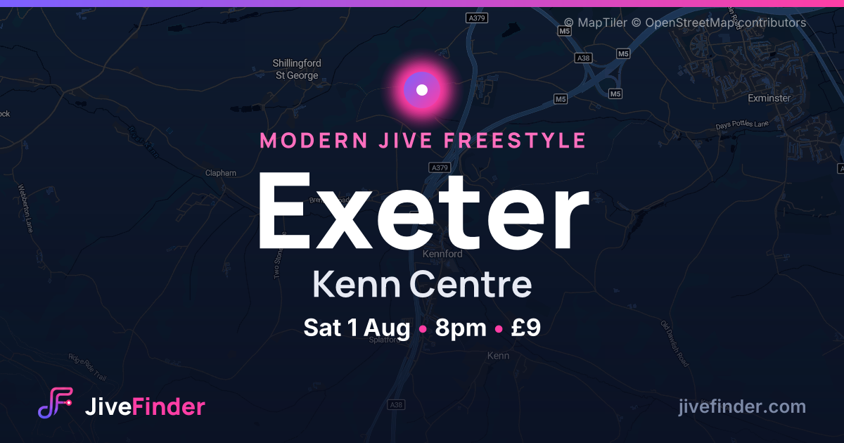 Modern Jive freestyle at Kenn Centre, Exeter — Sat 1 Aug, 8pm, £9