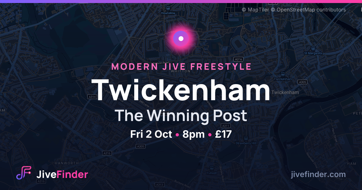 Modern Jive freestyle at The Winning Post, Twickenham — Fri 2 Oct, 8pm, £17