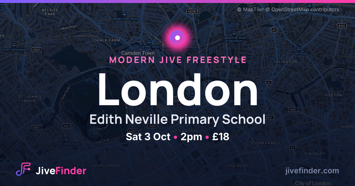 Modern Jive freestyle at Edith Neville Primary School, London — Sat 3 Oct, 2pm, £18