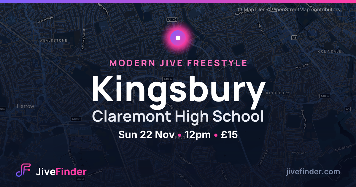 Modern Jive freestyle at Claremont High School, Kingsbury — Sun 22 Nov, 12pm, £15
