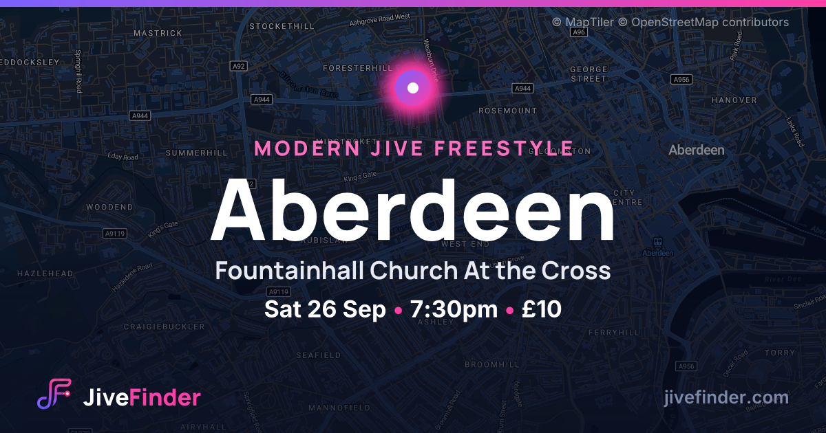 Modern Jive freestyle at Fountainhall Church At the Cross, Aberdeen — Sat 26 Sep, 7:30pm, £10